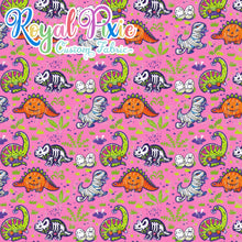 Load image into Gallery viewer, Permanent Preorder - Holidays - Halloween Skeleton Dinos Pink