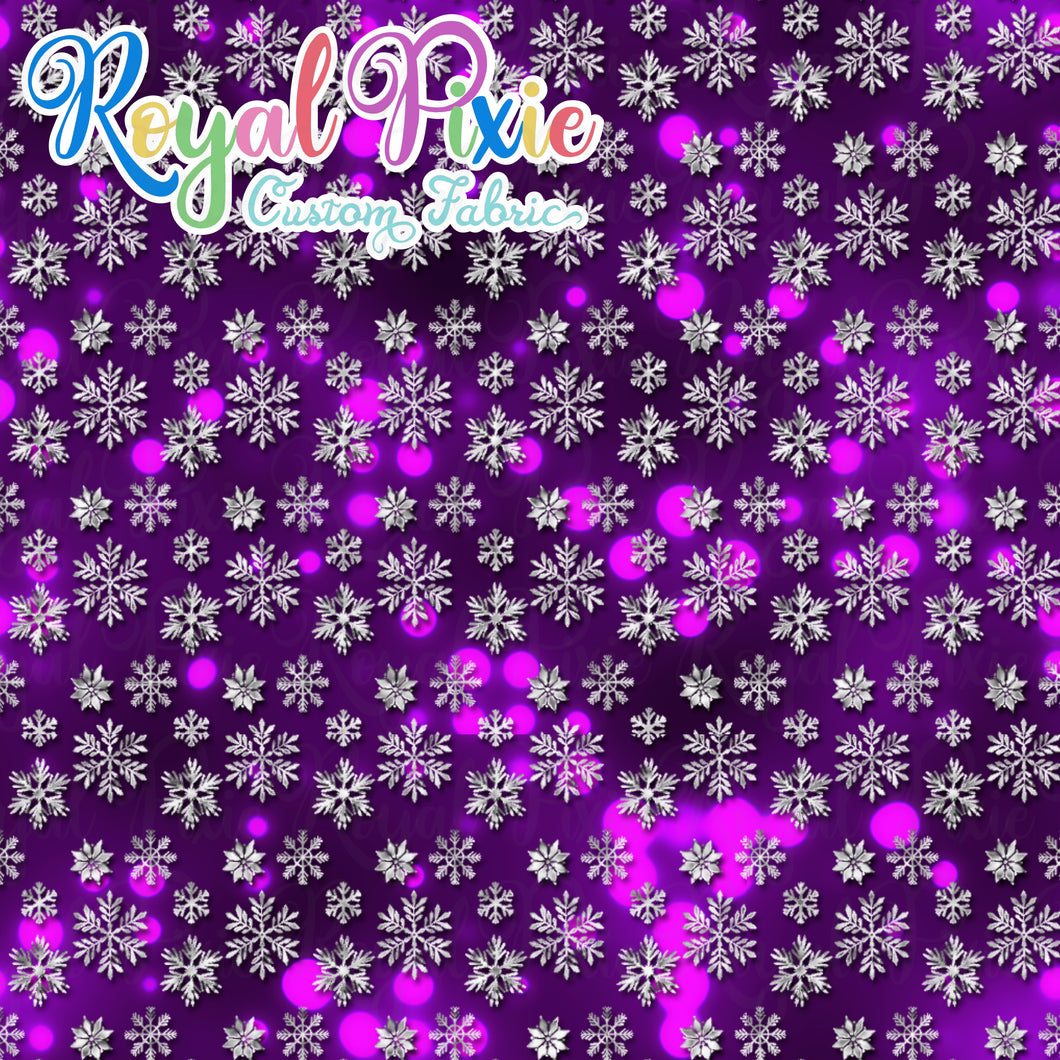Permanent Preorder - Holidays - Snowflake Silver Bokeh Purple