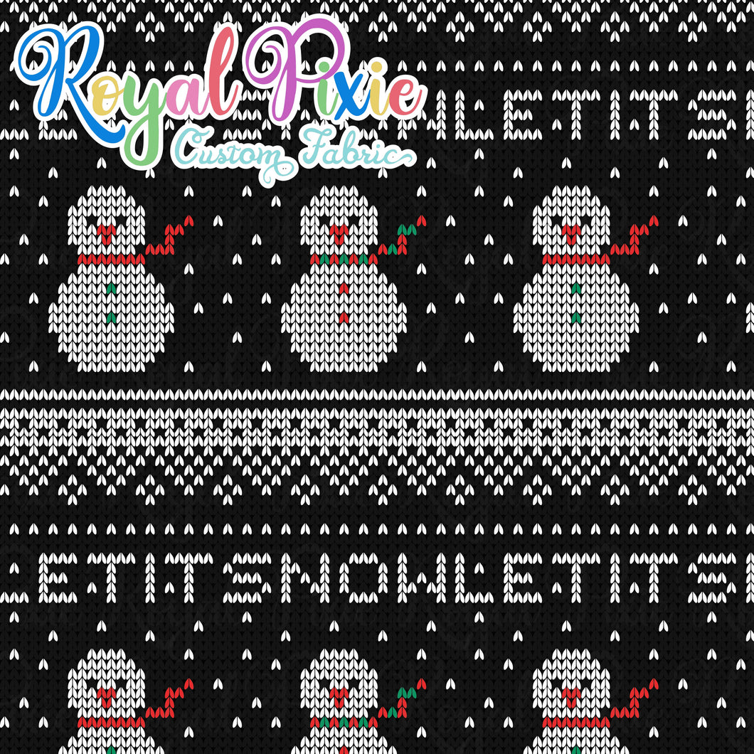 Permanent Preorder - Holidays - Snowman Sweater Black