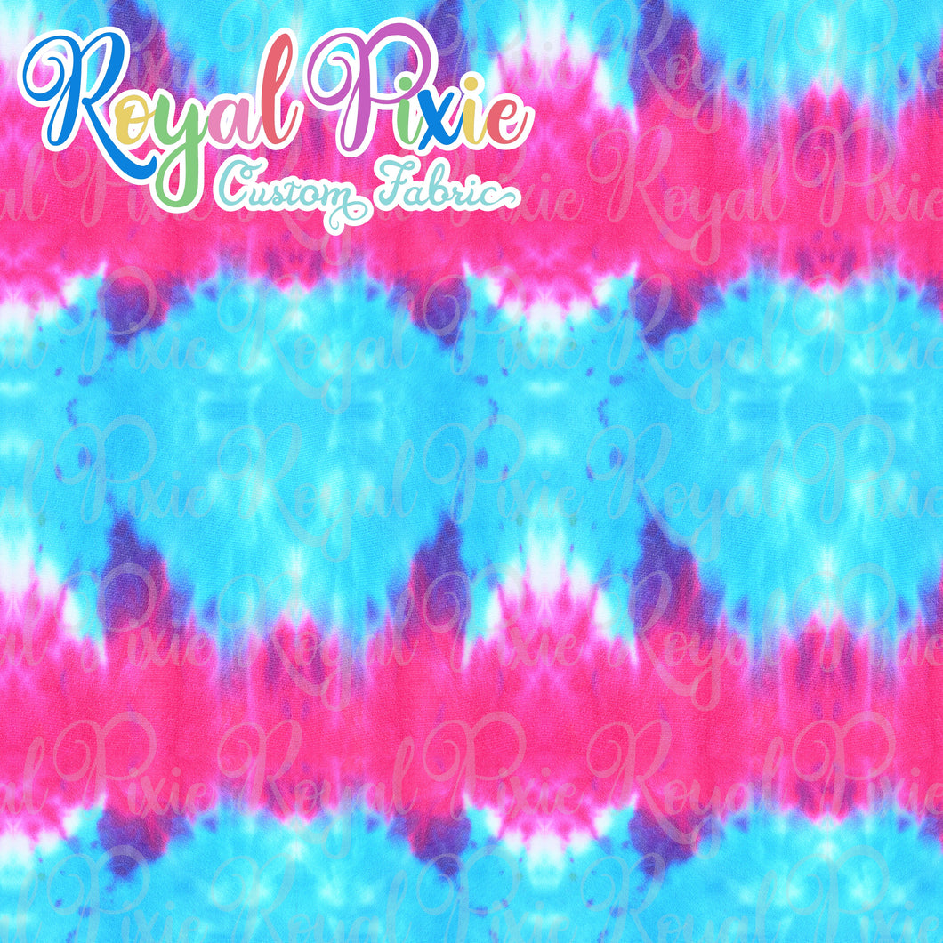 Permanent Preorder - Coords - Tie Dye Stripe Pink and Blue