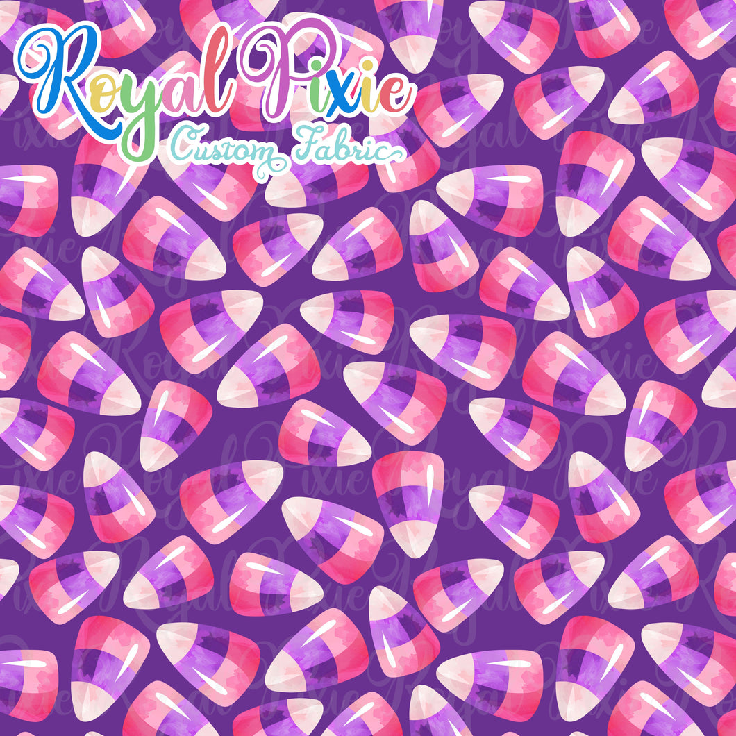 Permanent Preorder - Holidays - Halloween Candy Corn Pink on Purple