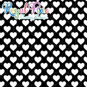 Permanent Preorder - Hearts with Black - White - RP Color