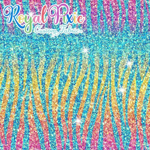 Permanent Preorder - Coords - Animal Prints - Glitter Zebra Rainbow Pastel